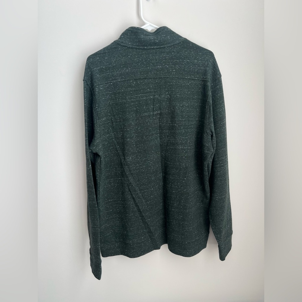 Fairlane Mens Quarter Dark Green Zip Pullover L - Picture 4 of 5